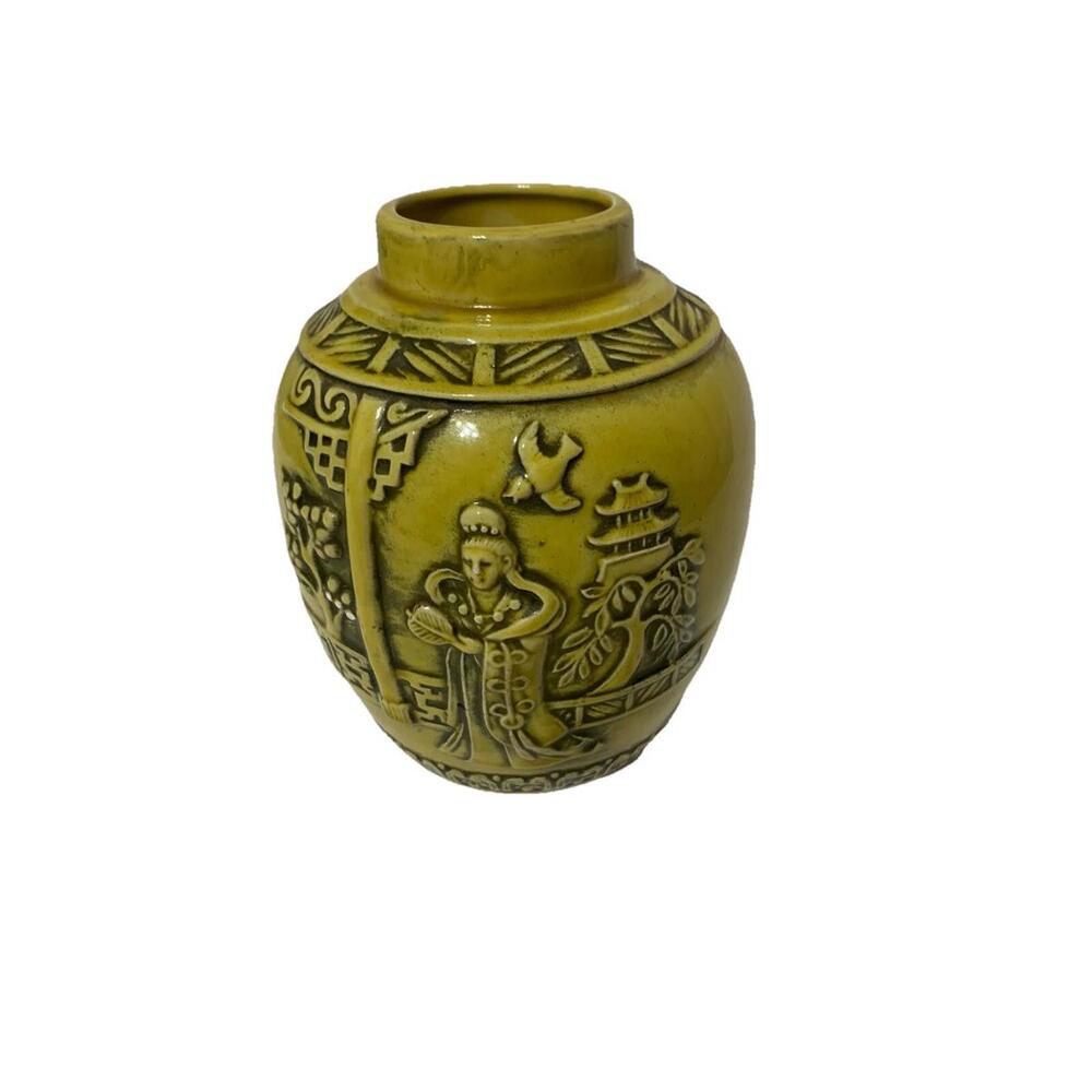 Vintage‎ Tilso Japan Green/Yellow Vase